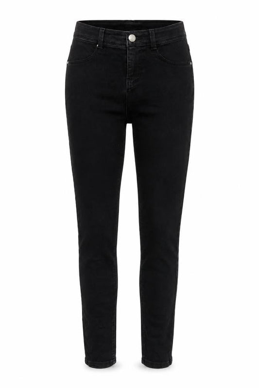 Dorothy Perkins Womens Grey Cotton Blend Tapered Jeans Size 8 L26 in Regular Zip