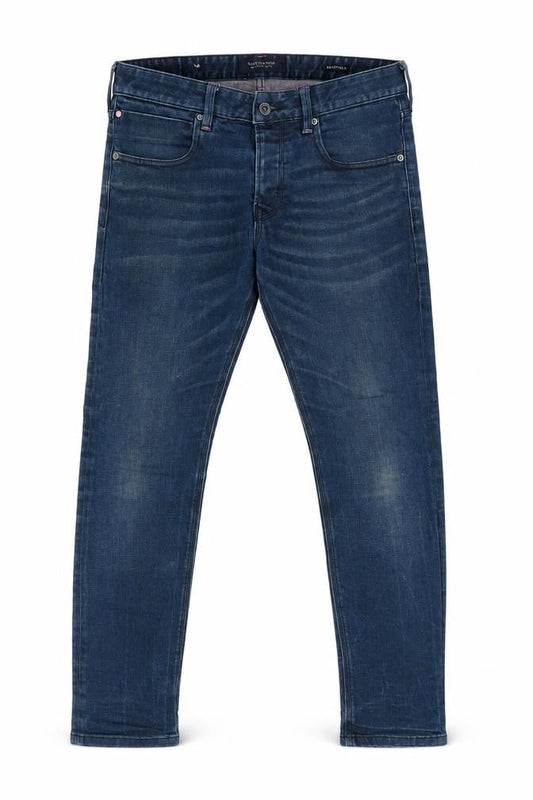 Scotch & Soda Womens Blue Cotton Skinny Jeans Size 32 in L30 in Regular Zip