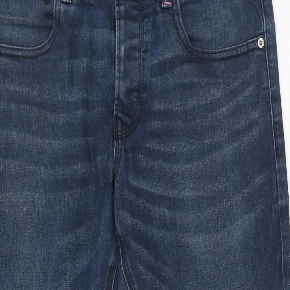 Scotch & Soda Womens Blue Cotton Skinny Jeans Size 32 in L30 in Regular Zip