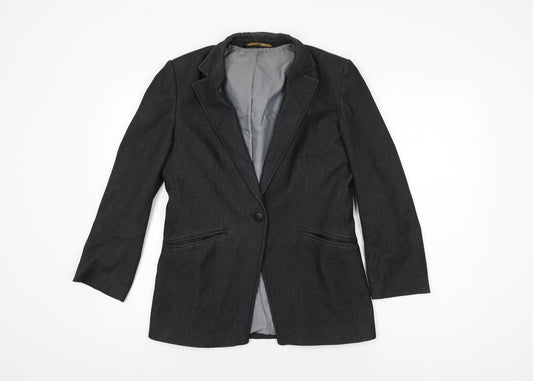 Marks and Spencer Womens Grey Jacket Blazer Size 8 Button