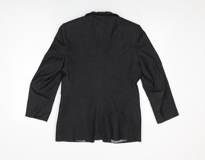 Marks & Spencer Womens Grey Jacket Blazer Size 8 Button