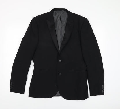 Next Mens Black Wool Jacket Suit Jacket Size 40 Regular