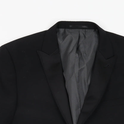 Next Mens Black Wool Jacket Suit Jacket Size 40 Regular