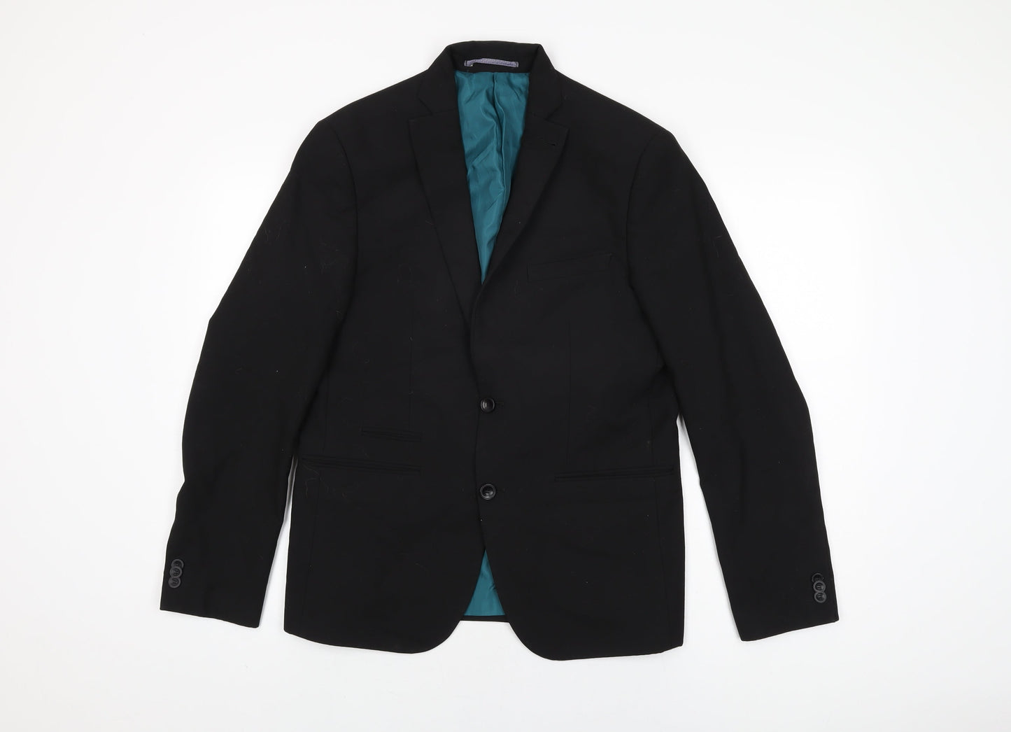 Marks and Spencer Mens Black Viscose Jacket Suit Jacket Size 40 Regular