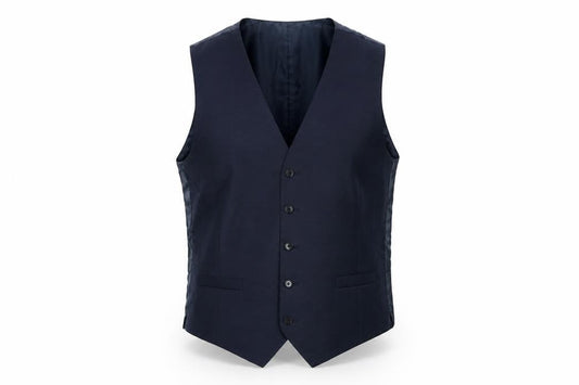 Marks & Spencer Mens Blue Wool Jacket Suit Waistcoat Size 44 Regular