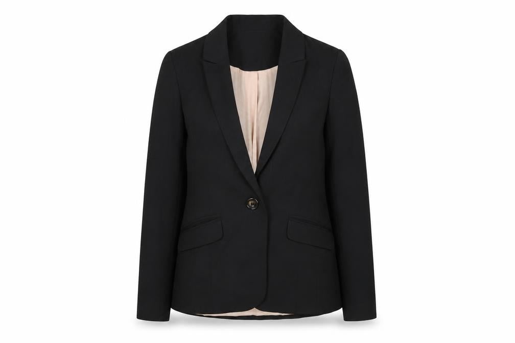 River Island Womens Black Jacket Blazer Size 6 Button