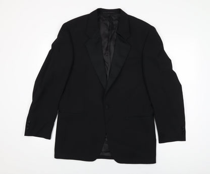 Hugo James Mens Black Wool Jacket Suit Jacket Size 36 Regular