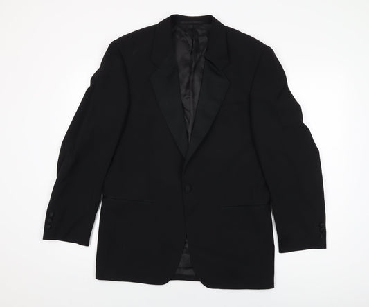 Hugo James Mens Black Wool Jacket Suit Jacket Size 36 Regular