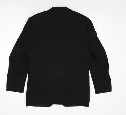 Hugo James Mens Black Wool Jacket Suit Jacket Size 36 Regular