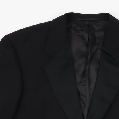 Hugo James Mens Black Wool Jacket Suit Jacket Size 36 Regular
