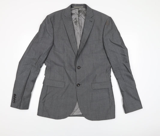 NEXT Mens Grey Wool Jacket Suit Jacket Size 40 Regular
