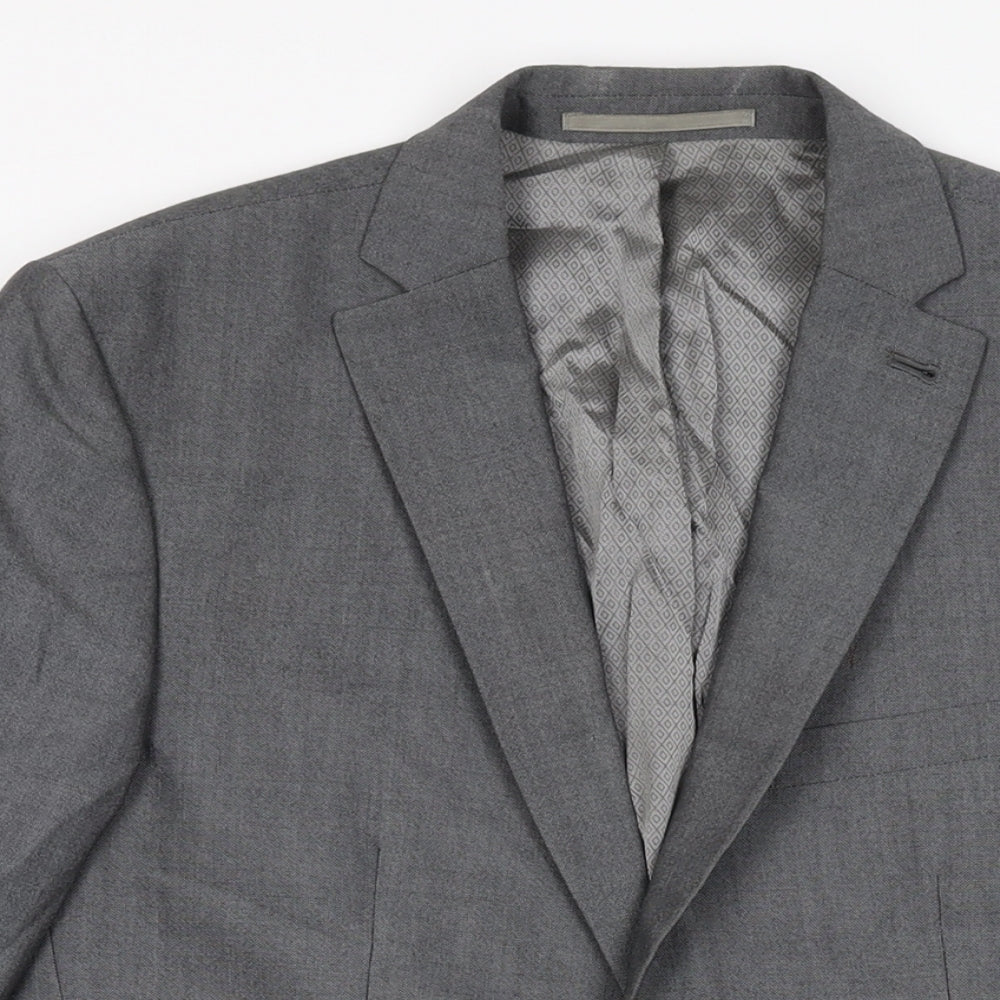 NEXT Mens Grey Wool Jacket Suit Jacket Size 40 Regular