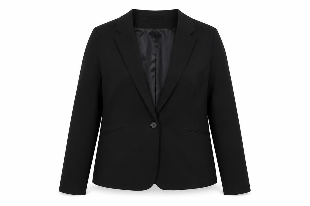 H&M Womens Black Jacket Blazer Size 16 Button
