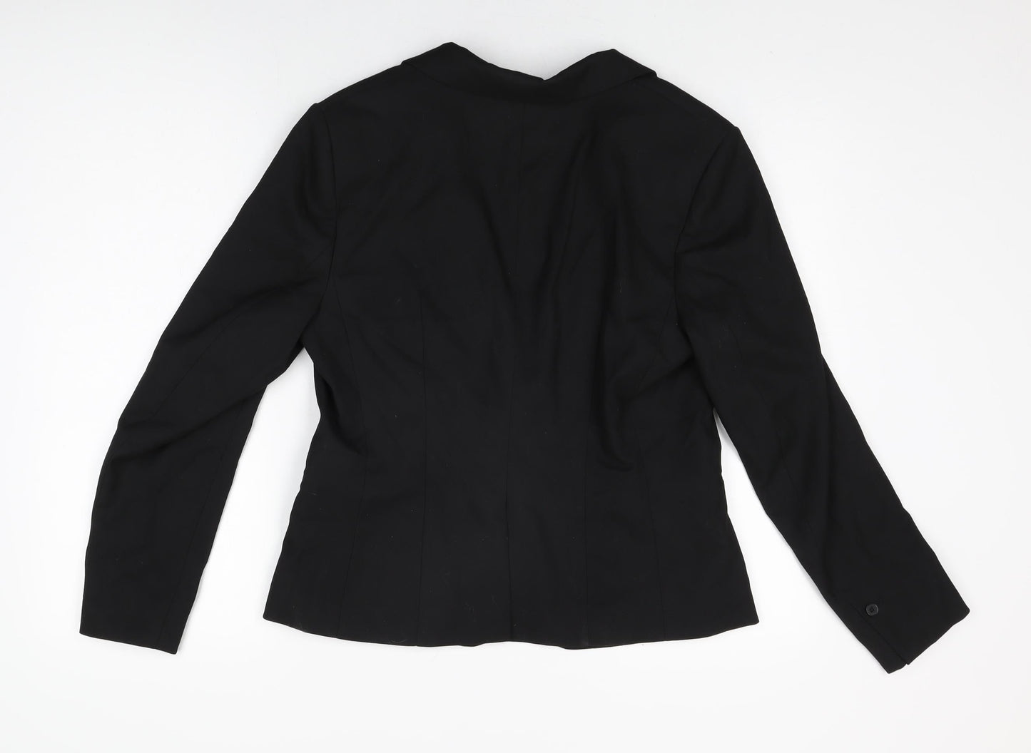 H&M Womens Black Jacket Blazer Size 16 Button