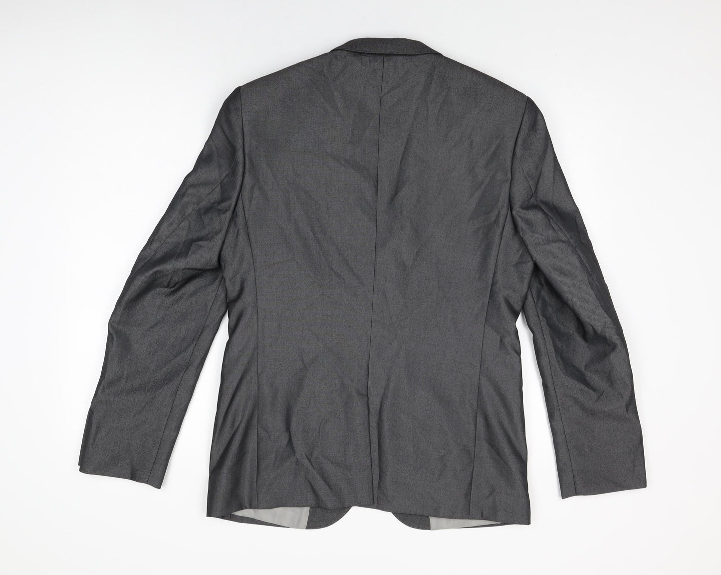 Marks and Spencer Mens Grey Polyester Jacket Suit Jacket Size 38 Regular