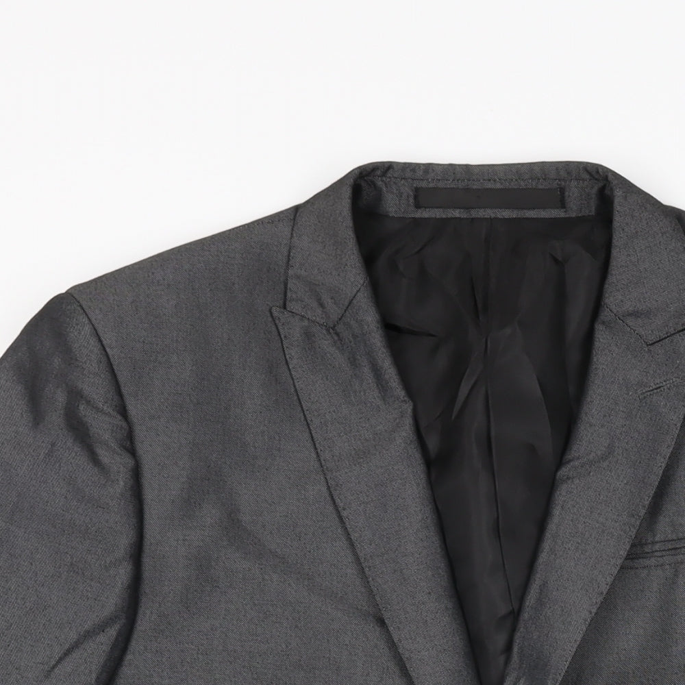 Marks and Spencer Mens Grey Polyester Jacket Suit Jacket Size 38 Regular