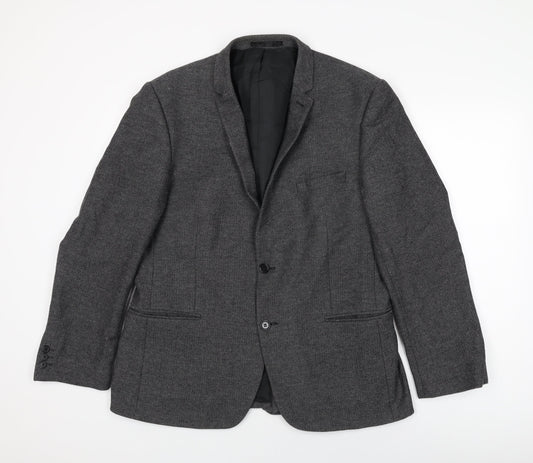 Red Herring Mens Grey Wool Jacket Suit Jacket Size 44 Regular