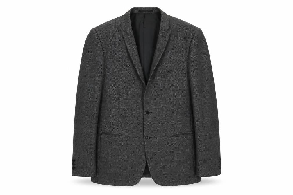 Red Herring Mens Grey Wool Jacket Suit Jacket Size 44 Regular