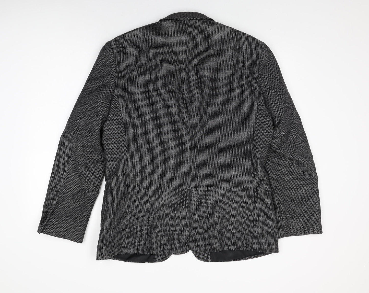 Red Herring Mens Grey Wool Jacket Suit Jacket Size 44 Regular