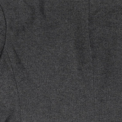 Brand and care label for Red Herring men’s grey wool jacket suit jacket, size 44, regular