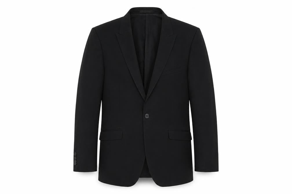 One Six Five Mens Black Polyester Jacket Suit Jacket Size 40 Regular