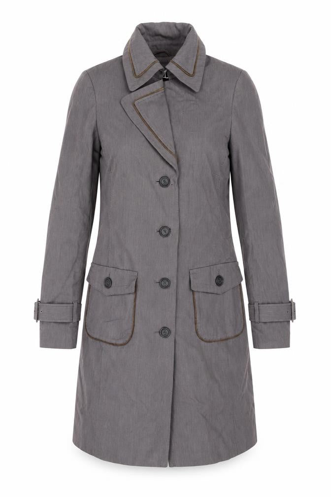 Espirit Womens Purple Overcoat Coat Size 10 Button