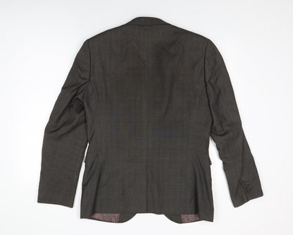 Next Mens Grey Polyester Jacket Suit Jacket Size 40 Regular