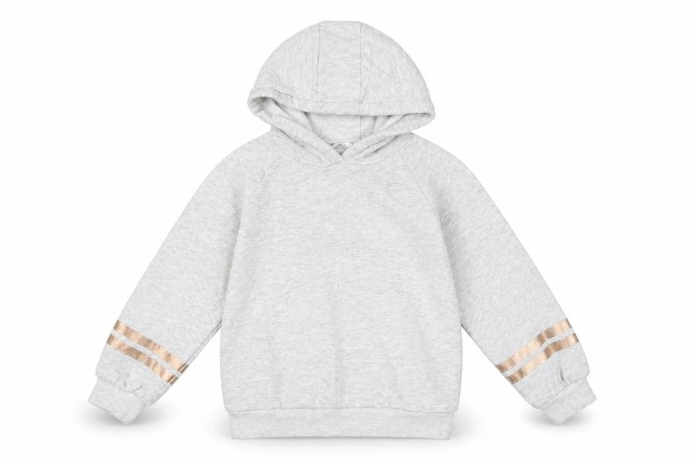 Marks & Spencer Girls Grey Polyester Pullover Hoodie Size 7-8 Years Pullover