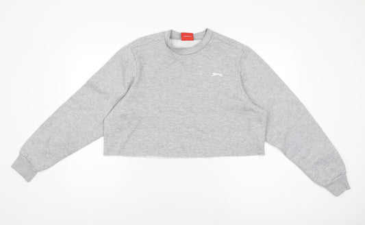 Slazenger Womens Grey Polyester Pullover Sweatshirt Size L Pullover