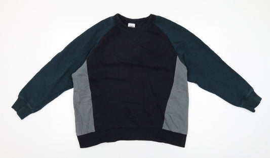 Zara Womens Blue Cotton Pullover Sweatshirt Size L Pullover