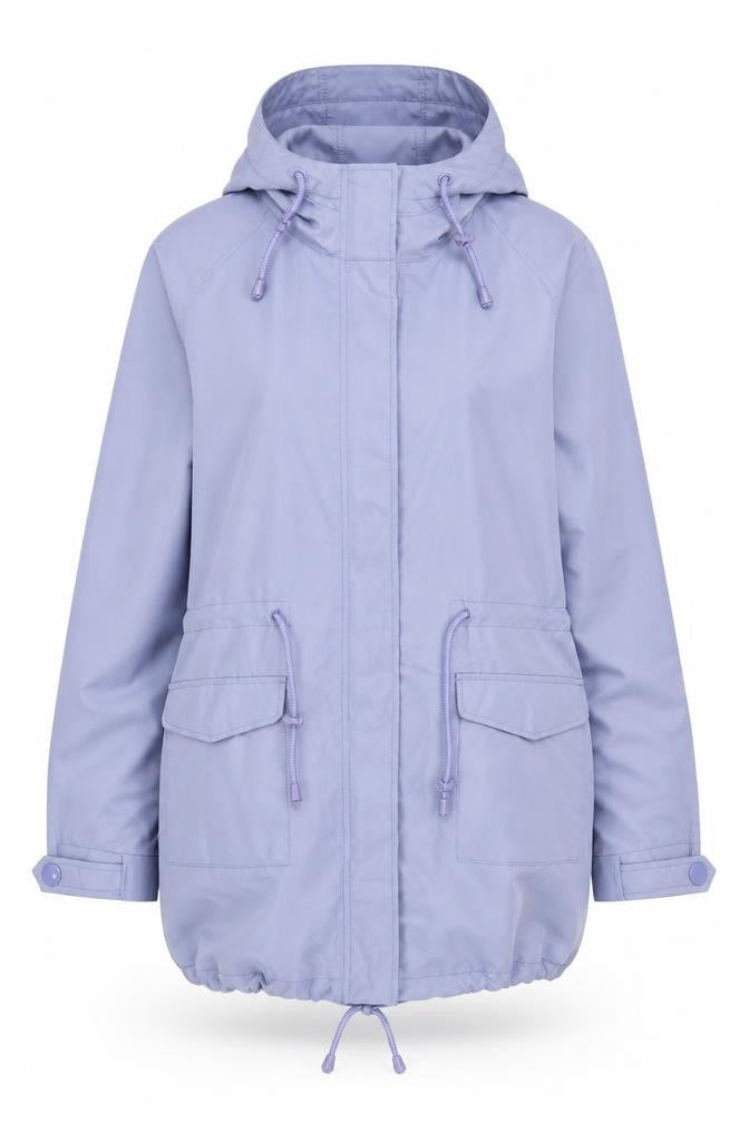 Maine Womens Blue Rain Coat Coat Size 14 Zip