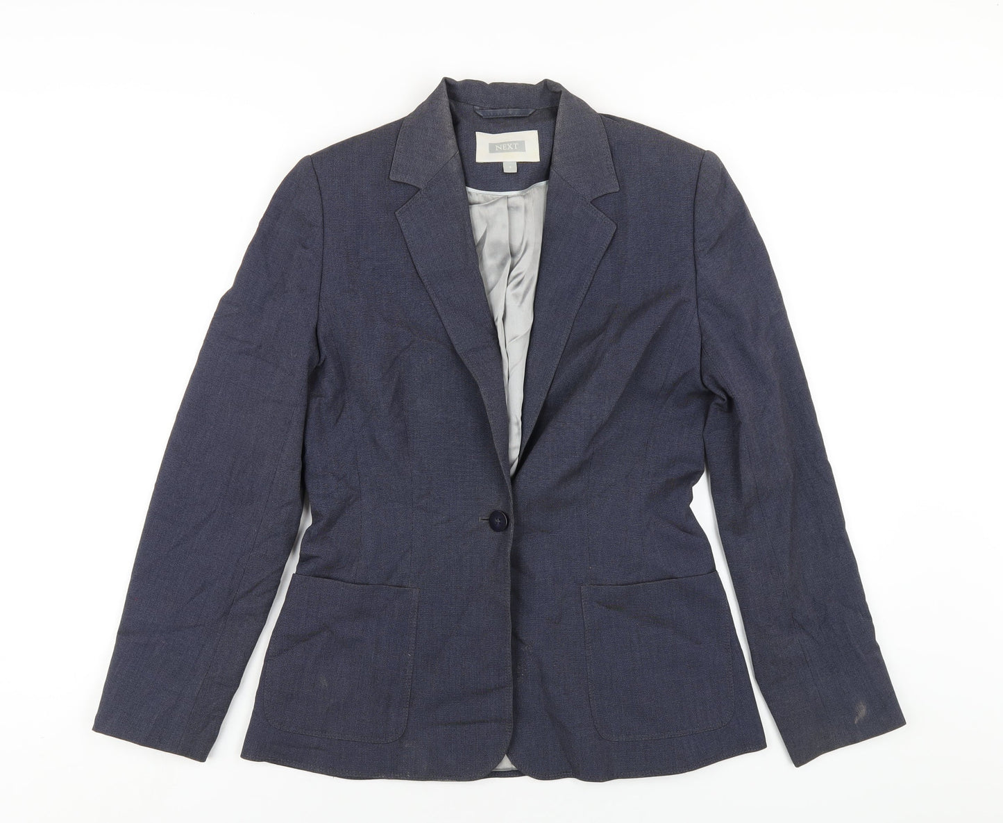 Next Level Womens Blue Polyester Jacket Blazer Size 8