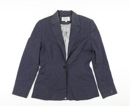 Next Level Womens Blue Polyester Jacket Blazer Size 8