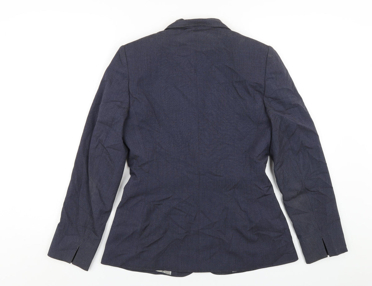 Next Level Womens Blue Polyester Jacket Blazer Size 8