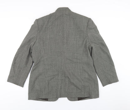 Country Casuals Womens Black Polka Dot Wool Jacket Blazer Size 14