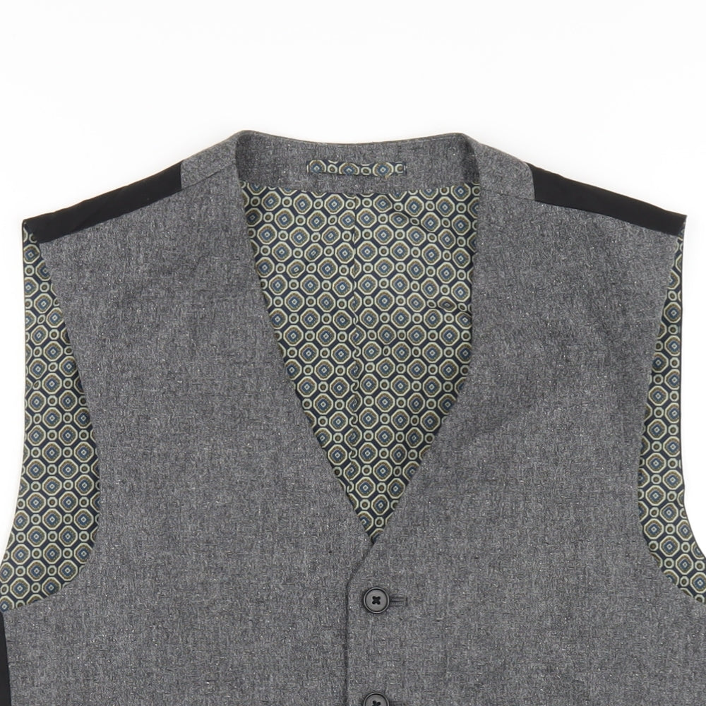 NEXT Mens Grey Wool Jacket Suit Waistcoat Size 36 Regular