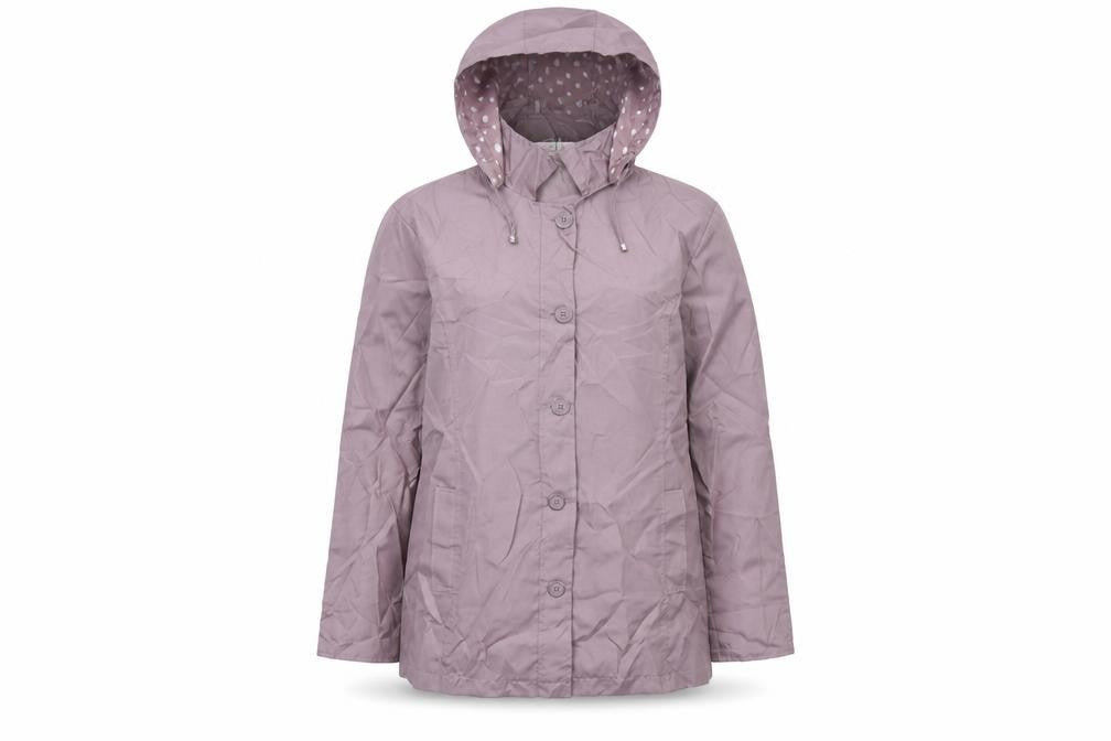 Anne De Lancay Womens Purple Rain Coat Coat Size 14 Button