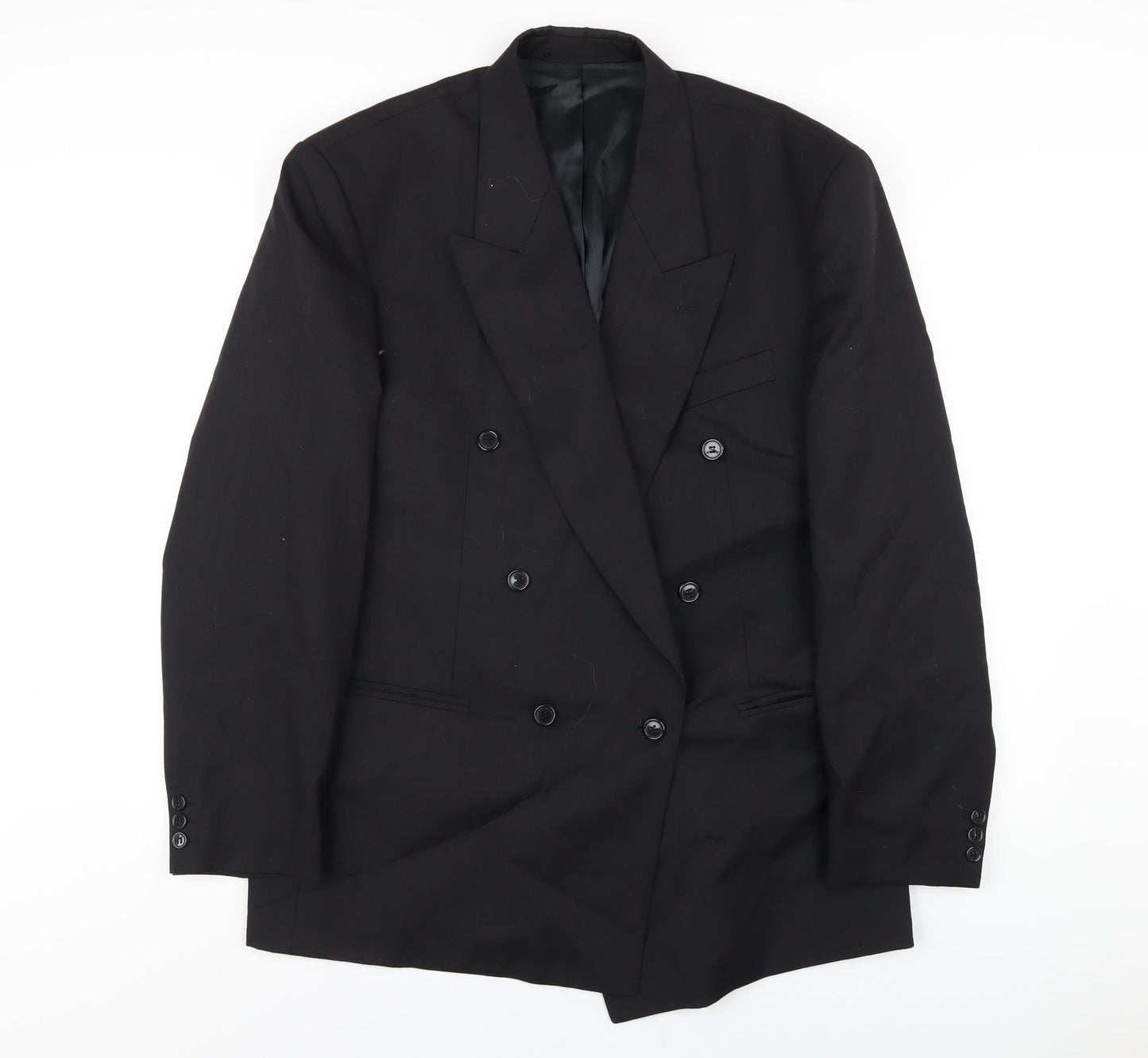 Horne Brothers Mens Black Polyester Jacket Blazer Size 42 Regular