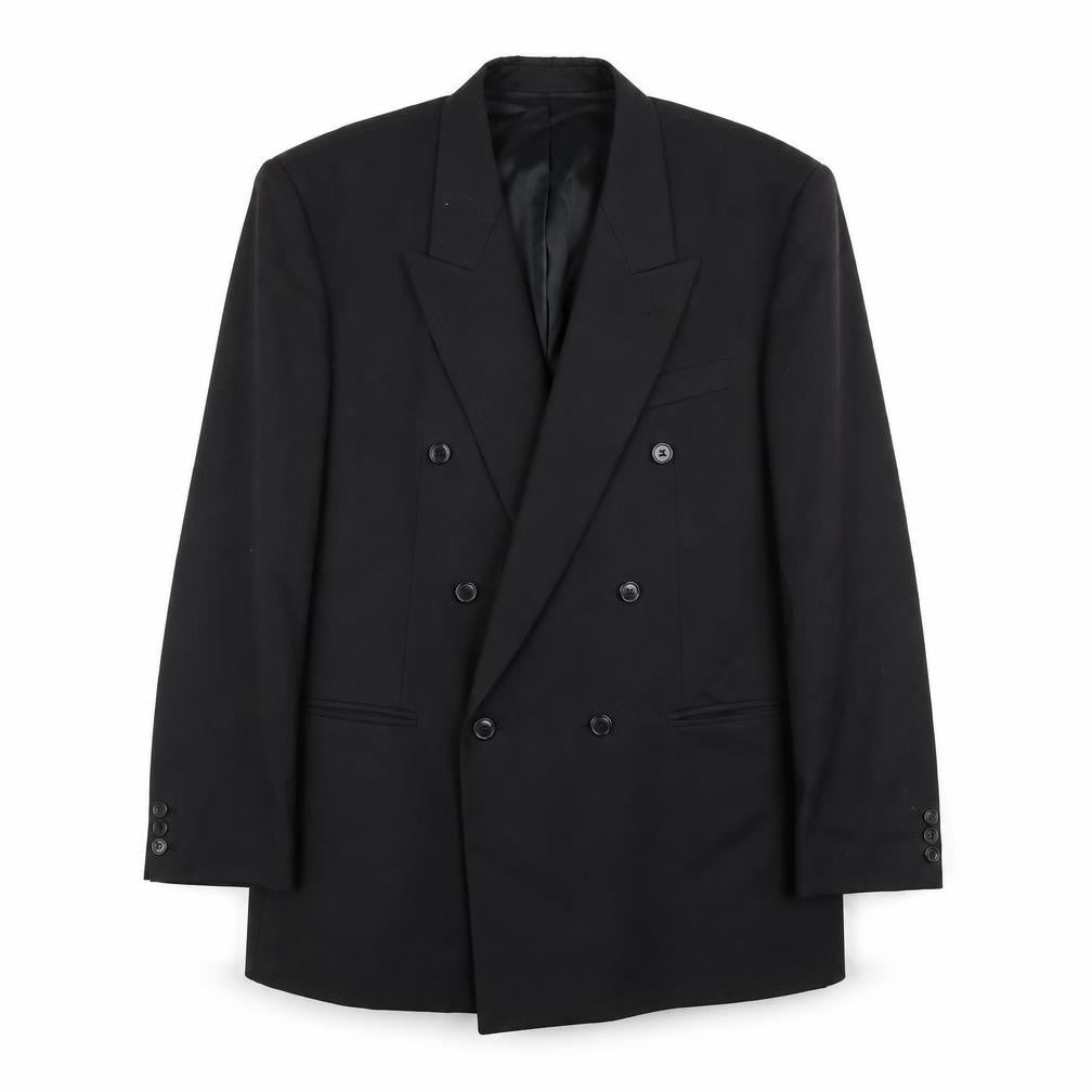 Horne Brothers Mens Black Polyester Jacket Blazer Size 42 Regular