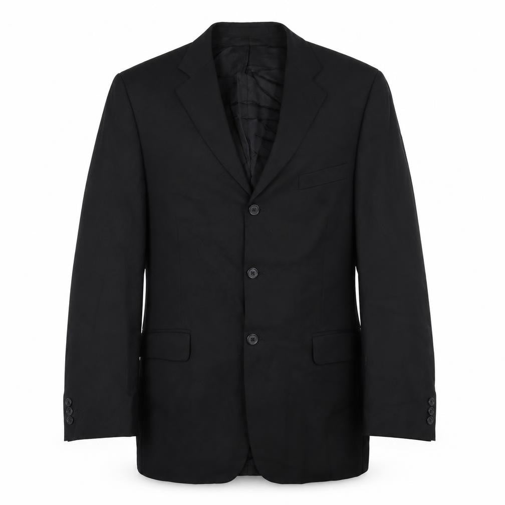 Marks & Spencer Mens Black Polyester Jacket Blazer Size 42 Regular