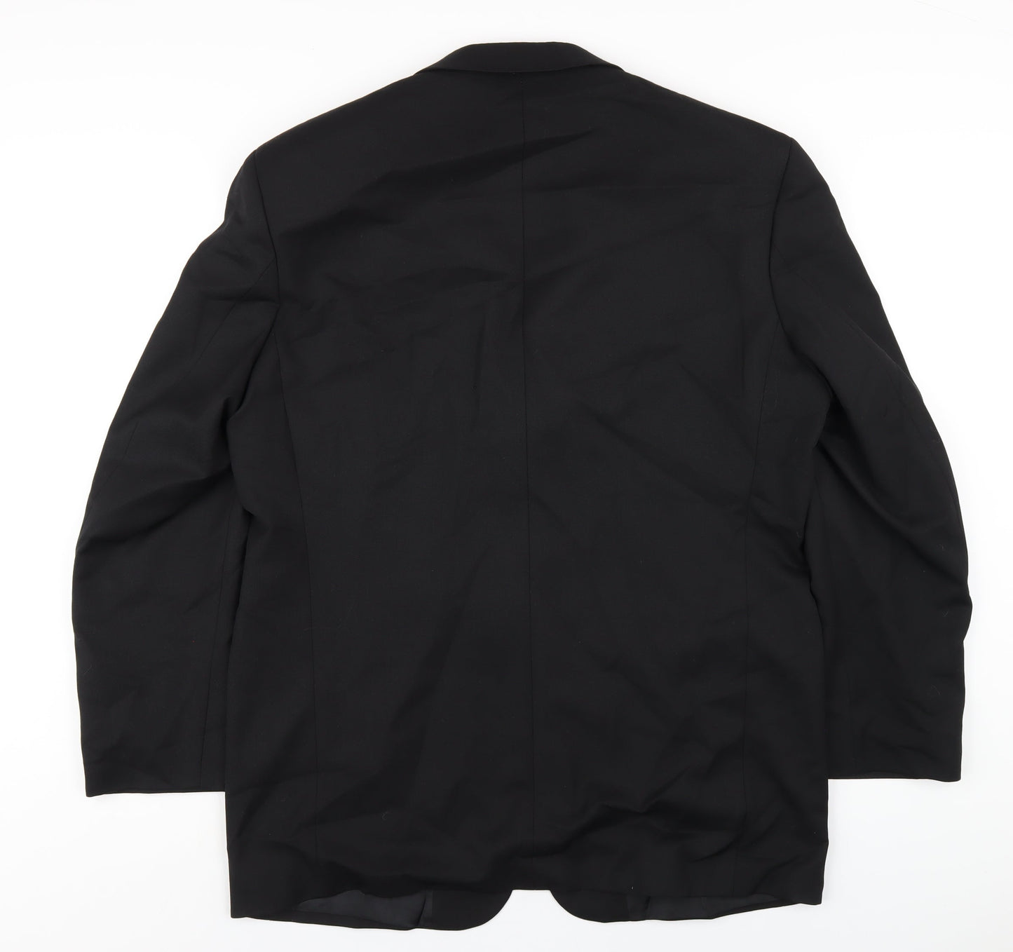 Marks and Spencer Mens Black Polyester Jacket Blazer Size 42 Regular