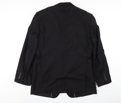 Back view of Autograph men’s black wool jacket blazer, size 42, regular