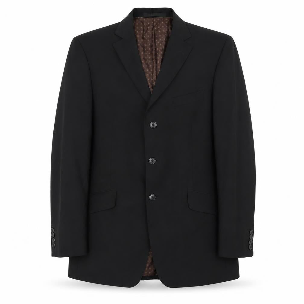 Marks & Spencer Mens Black Polyester Jacket Blazer Size 40 Regular