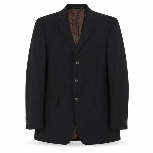 Marks & Spencer Mens Black Polyester Jacket Blazer Size 40 Regular