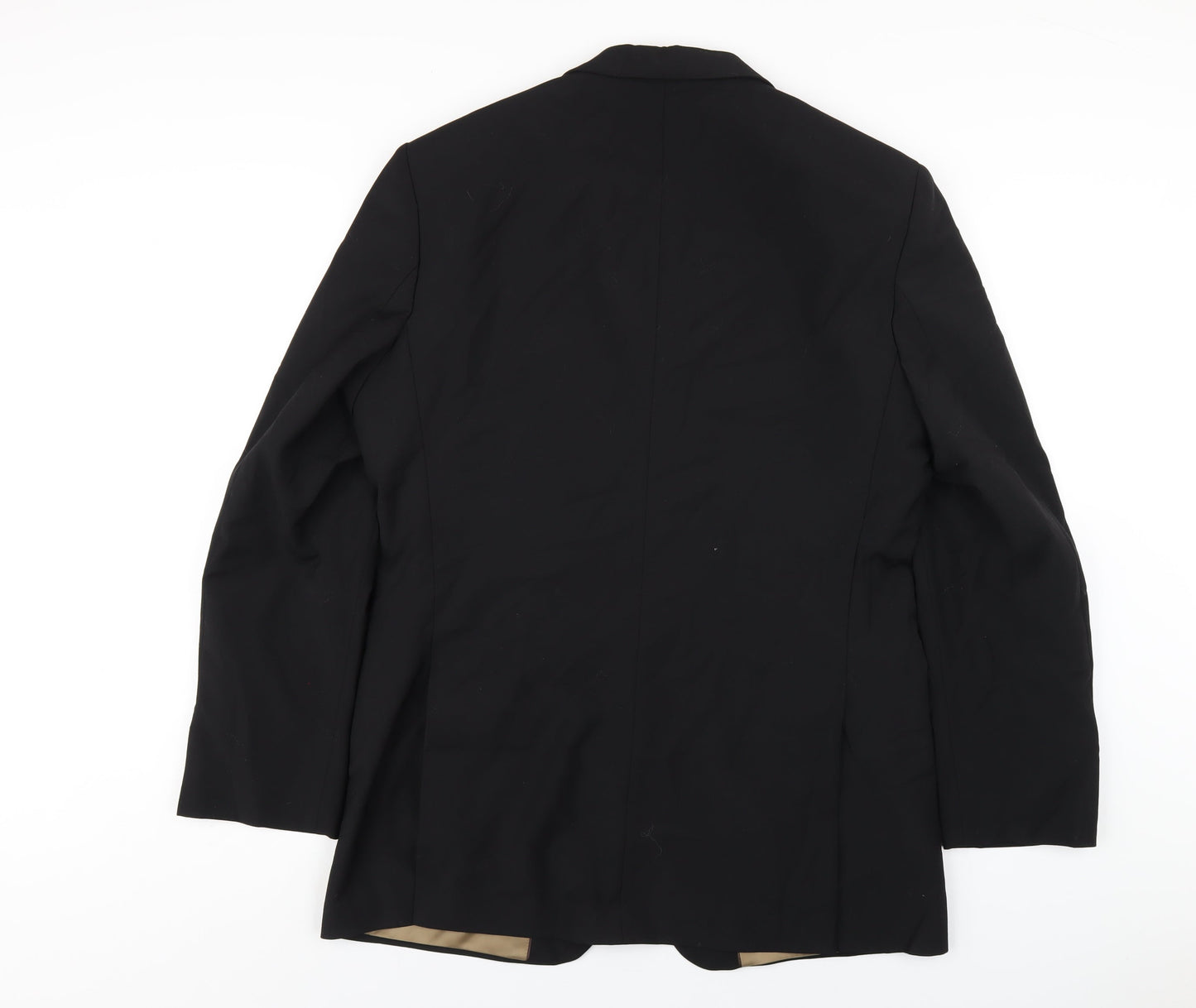 Marks and Spencer Mens Black Polyester Jacket Blazer Size 40 Regular