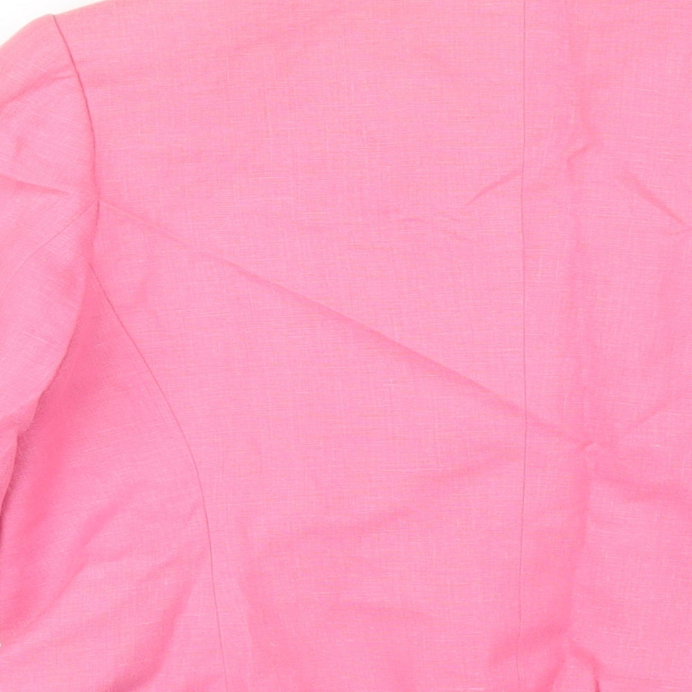 Tina Taylor Womens Pink Jacket Size 12 Button