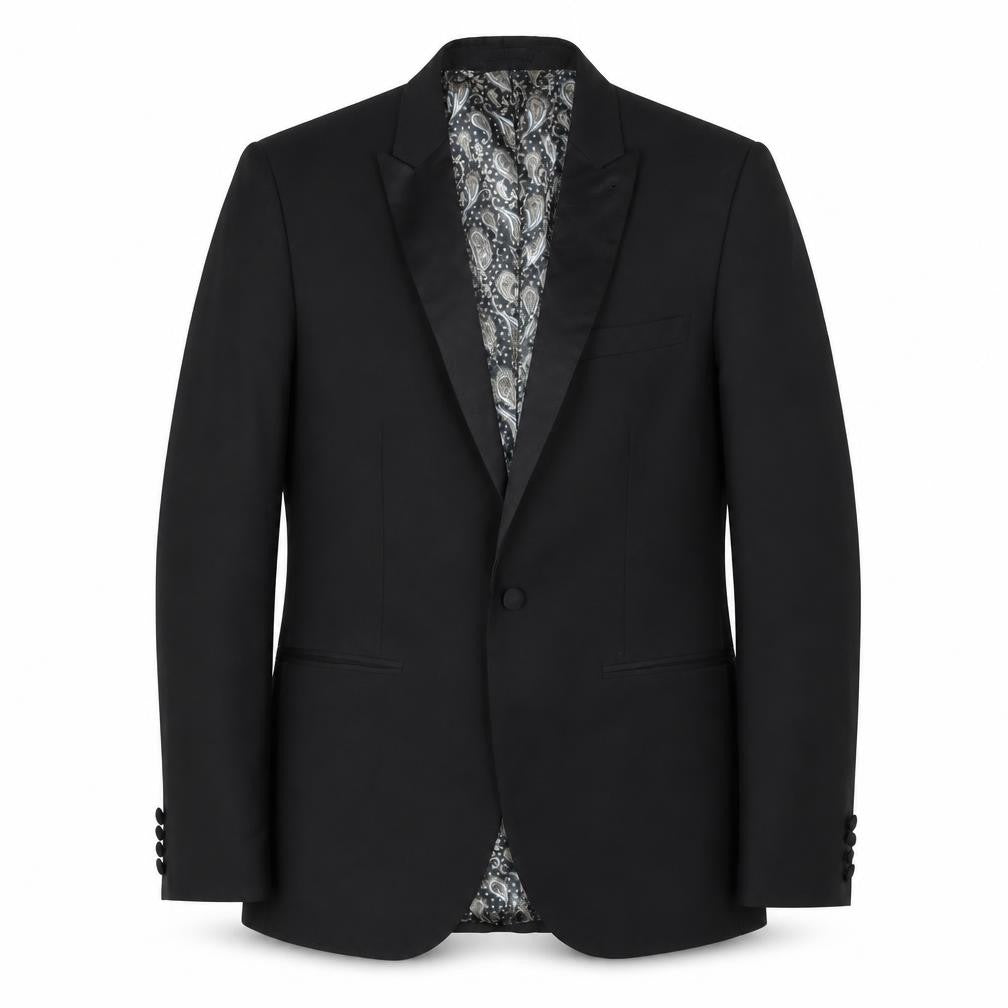 NEXT Mens Black Polyester Jacket Blazer Size 36 Regular