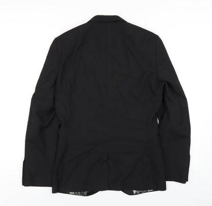 Next Mens Black Polyester Jacket Blazer Size 36 Regular