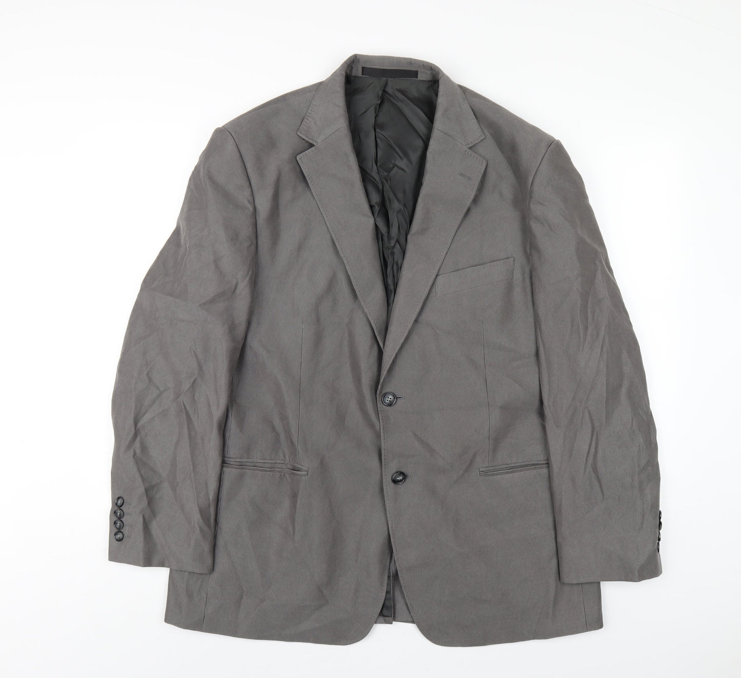 Marks and Spencer Mens Grey Polyester Jacket Blazer Size 42 Regular
