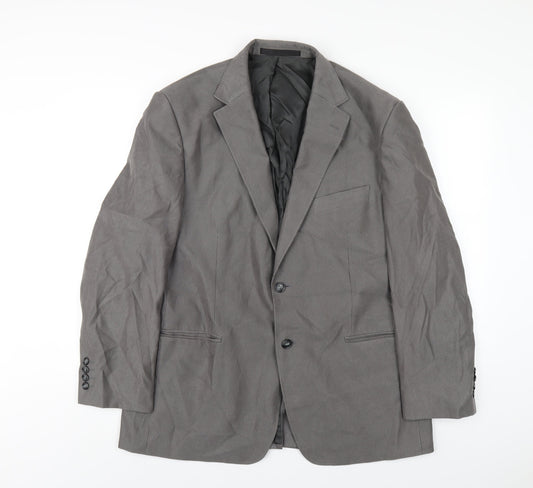 Marks and Spencer Mens Grey Polyester Jacket Blazer Size 42 Regular